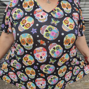 Camiseta punto frio mexican skulls