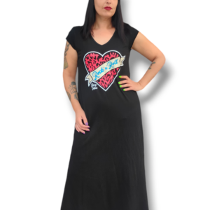 Vestido rock n roll print red