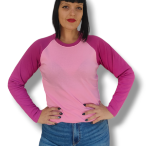 Camiseta canale doble pink manga larga