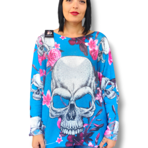 Jersey hilo skull azul